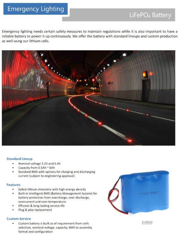 3.2V 6.4V एग्जिट साइन इमरजेंसी लाइट बैटरी रिप्लेसमेंट 0.5Ah ~ 6Ah 6