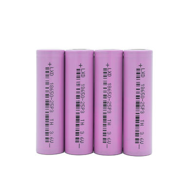 गुणवत्ता  3C Max 3.6v 2500mah 18650 Lithium Ion Battery Lithium Cylindrical Cells फैक्टरी