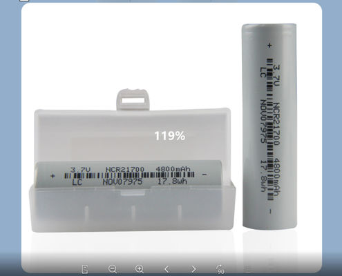 21 * 70 मिमी रिचार्जेबल टॉर्च बैटरी 21700 3.7 वी ली आयन बैटरी 4800mah
