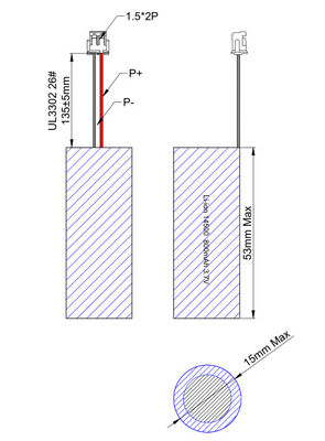 आईएसओ लिथियम बेलनाकार बैटरी 14500 प्रकार 3.7 वी 800mah रिचार्जेबल बैटरी