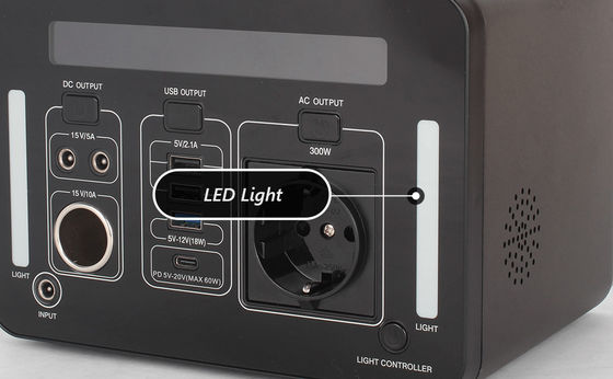 आउटडोर 110v 300wh 300w पोर्टेबल जेनरेटर / छोटा पोर्टेबल पावर स्टेशन