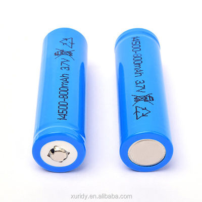रिचार्जेबल 14500 Lifepo4 3.2 V 600mah बैटरी 800times साइकिल लाइफ