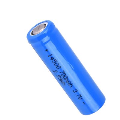 रिचार्जेबल 14500 Lifepo4 3.2 V 600mah बैटरी 800times साइकिल लाइफ