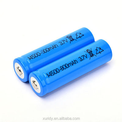 रिचार्जेबल 14500 Lifepo4 3.2 V 600mah बैटरी 800times साइकिल लाइफ