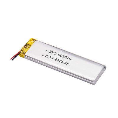 डीप साइकिल 602749 820mAh 3.7 वोल्ट लिथियम आयन पॉलिमर बैटरी