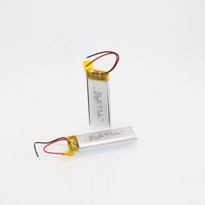 RoHS स्वीकृति 602040P 3.7 V 400mah रिचार्जेबल बैटरी उच्च निर्वहन दर