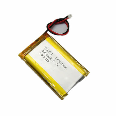 उल सीई के साथ 5 मिमी उच्च तापमान लिथियम आयन बैटरी 3.7 वी 200mah लाइपो बैटरी