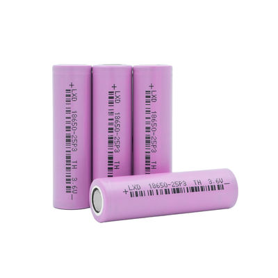 3C मैक्स 3.6v 2500mah 18650 लिथियम आयन बैटरी लिथियम बेलनाकार सेल